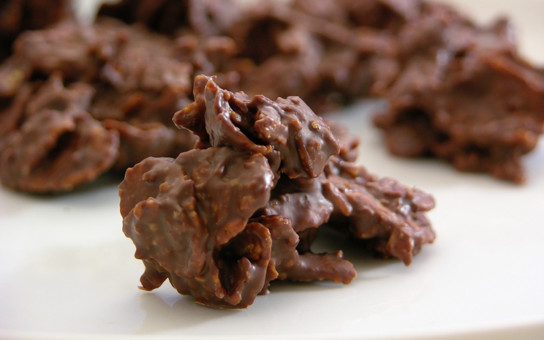 no bake chocolade cornflakes koekjes puur