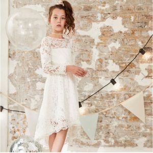 I love lace - witte kanten bruidsmeisjesjurk river island1