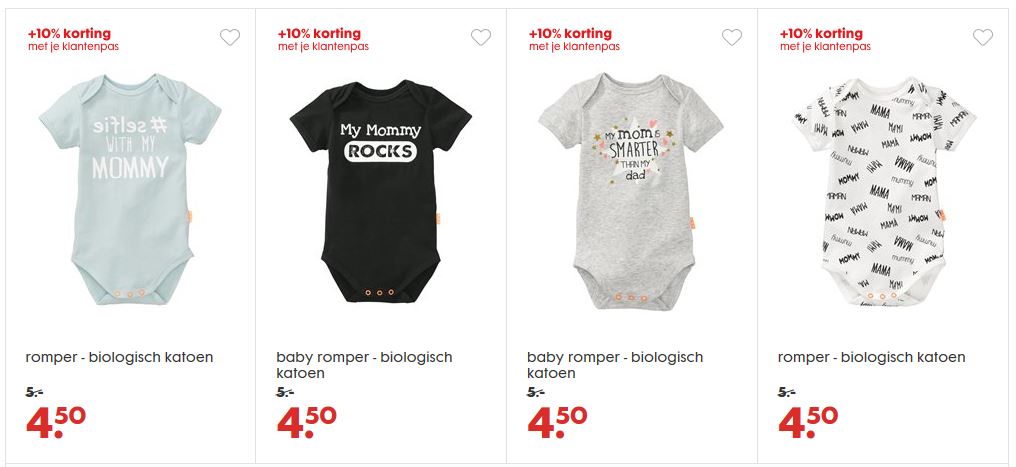 Moederdag cadeau onder de 10 euro rompers